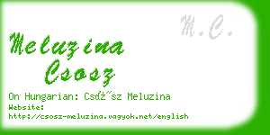 meluzina csosz business card